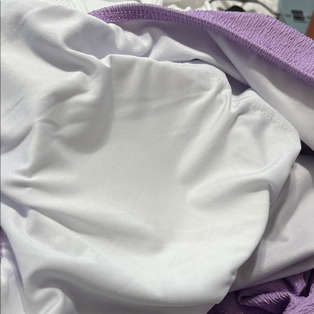 One-Shoulder Maternity Swimsuit in Purple - Picture 8 of 8